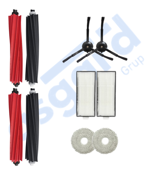 Roborock Q Revo Master Uyumlu 2 Ana Fırça 2 Yan Fırça 2 Filtre 2 Mop