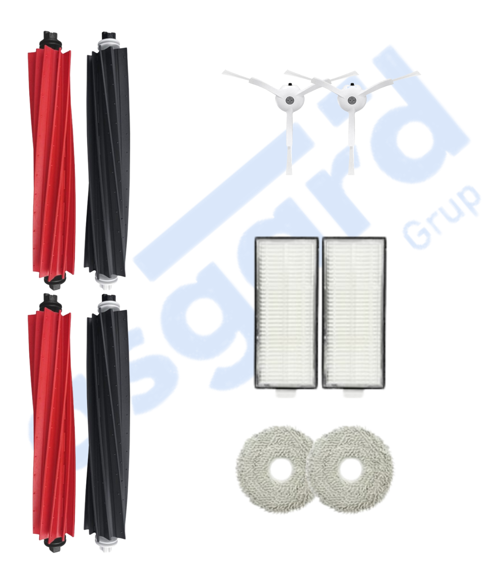 Roborock Q Revo Master Uyumlu 2 Ana Fırça 2 Yan Fırça 2 Filtre 2 Mop