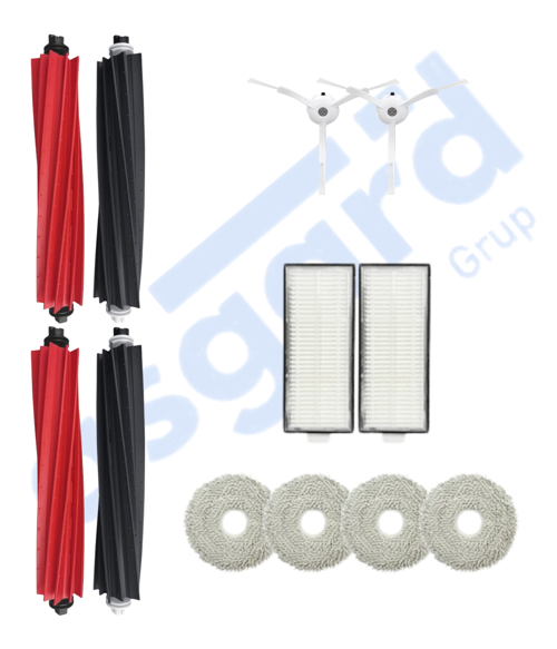 Roborock Q Revo Master Uyumlu 2 Ana Fırça 2 Yan Fırça 2 Filtre 4 Mop