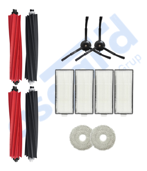 Roborock Q Revo Master Uyumlu 2 Ana Fırça 2 Yan Fırça 4 Filtre 2 Mop