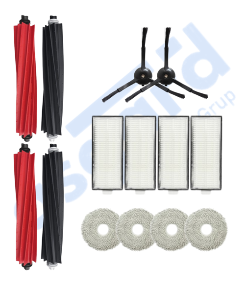 Roborock Q Revo Master Uyumlu 2 Ana Fırça 2 Yan Fırça 4 Filtre 4 Mop
