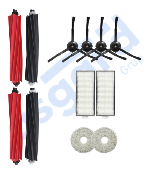 Roborock Q Revo Master Uyumlu 2 Ana Fırça 4 Yan Fırça 2 Filtre 2 Mop