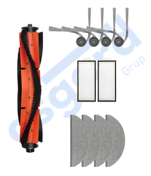 ROBOROCK S8 PRO/S8 PRO+/Q8+/Q8 MAX PRO+ Uyumlu 1 Ana Fırça 4 Yan Fırça 2 Filtre 4 Mop