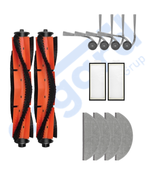 ROBOROCK S8 PRO/S8 PRO+/Q8+/Q8 MAX PRO+ Uyumlu 2 Ana Fırça 4 Yan Fırça 2 Filtre 4 Mop