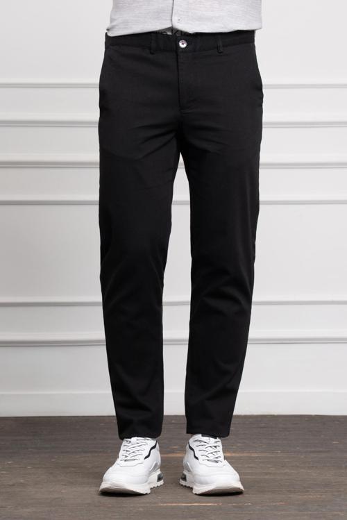  Erkek Siyah Dynamic Fit Rahat Kesim Chino Pantolon