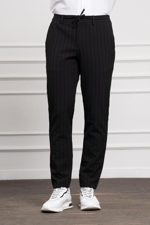 Erkek Siyah Poliviskon Jogger Dynamic Fit Rahat Kesim Pantolon