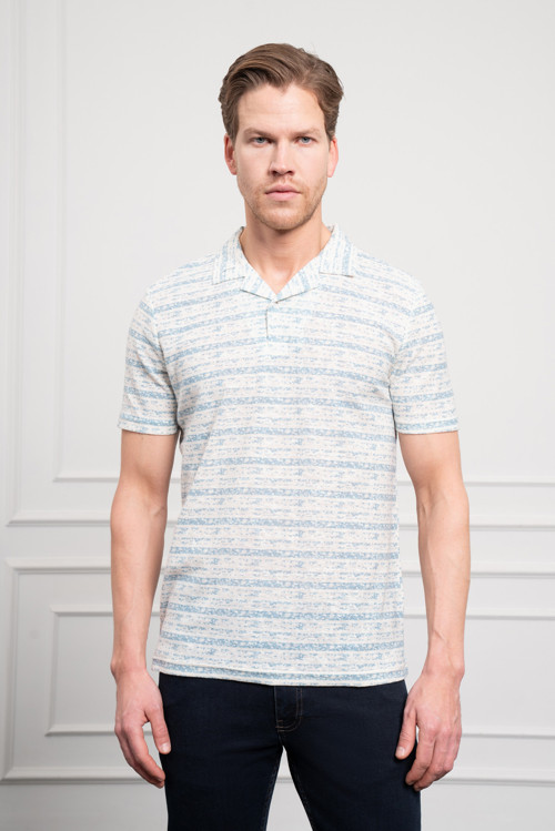 Erkek Mavi Trend Dynamic Fit Rahat Kesim Polo Yaka T-Shirt