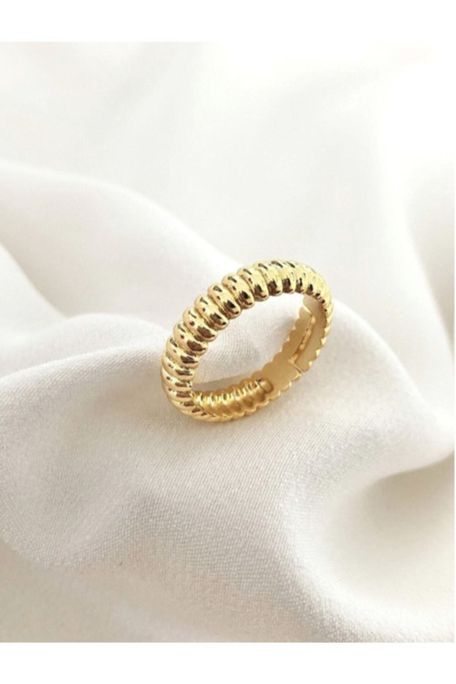 Kadın Vintage Burgu Ayarlanabilir Altın Kaplama Yüzük