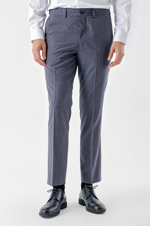  Erkek Lacivert Poliviskon Trend Desenli Dynamic Fit Classic Pantolon
