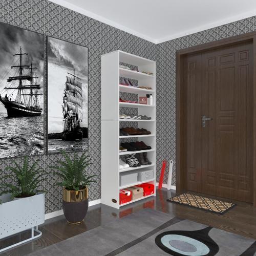 ayakkabılık goya byz 180*70*30 arkalıksız ayakkabı ofis dolabı iki bölme