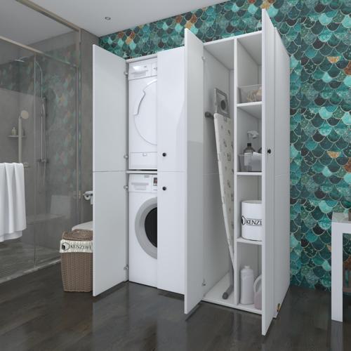 çamaşır-kurutma makinesi dolabı kapaklı yaromira byz 180*120*60 banyo arkalıksız