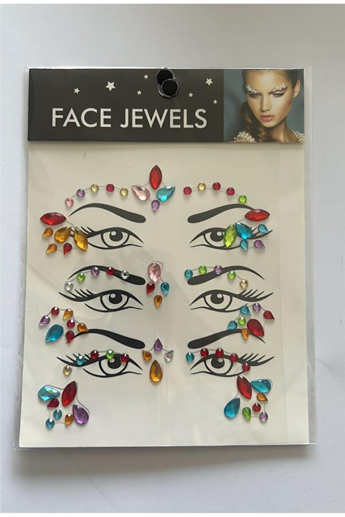 Face Gems Kristal Yüz Taşı Model 22