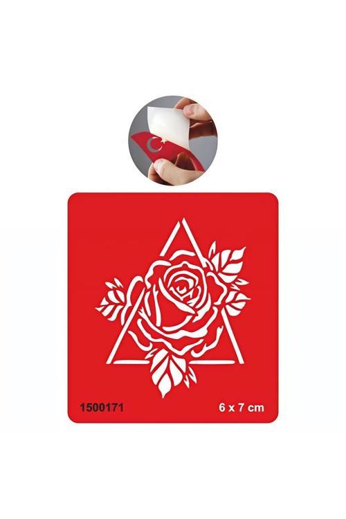Doğada Valknut Gül Tattoo Geçici Dövme Şablonları Kına Kalıpları