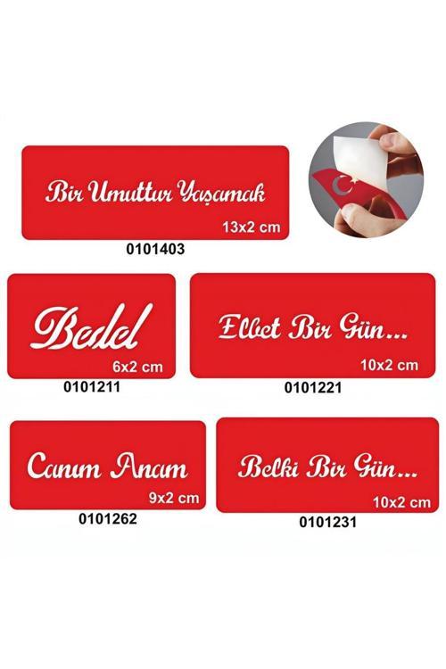 Umudumuz Yaşamak 5 li Set Geçici Dövme Kına Şablonu