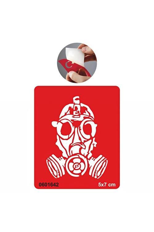 Nükleer Maske Şablonu Geçici Dövme Deseni Tattoo Geçici Dövme Şablonları Kına Kalıpları