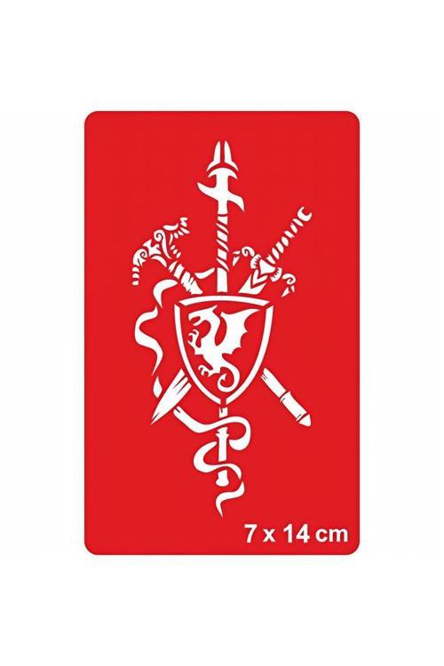 Keskin Savaşçı  Tattoo Geçici Dövme Şablonları Kına Kalıpları