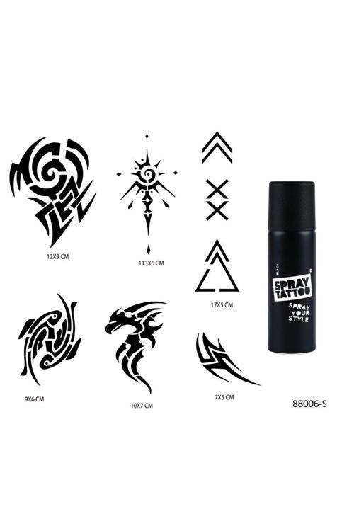 Tribal Desenler Geçici Sprey Dövme Seti Spray Tatto