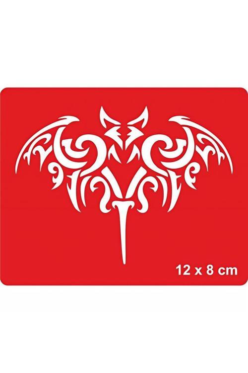 Dev Yarasa Tattoo Geçici Dövme Şablonları Kına Kalıpları