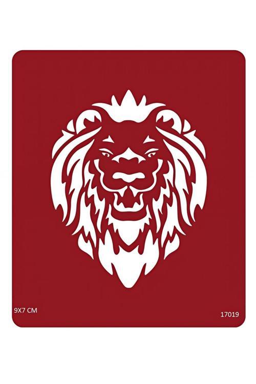 Taçlı Aslan Kral Geçici Dövme Kalıbı