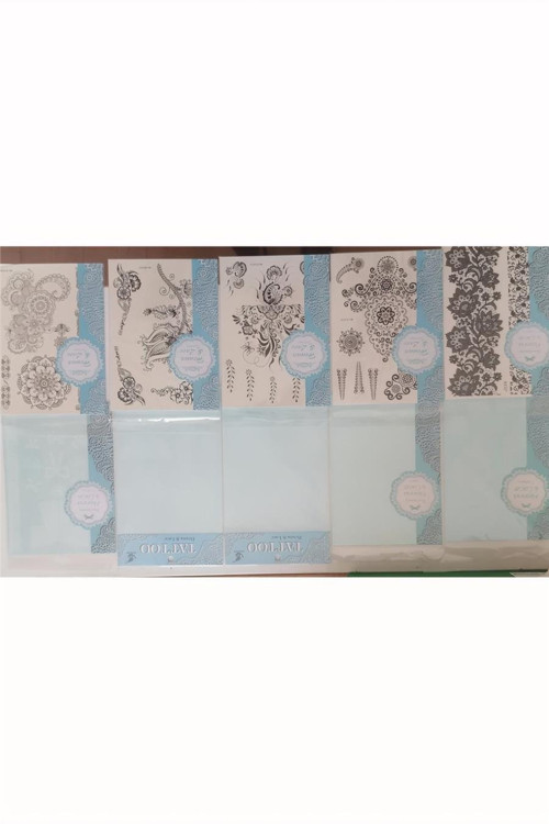 10 Adet Beyaz Kına ve Siyah Kına Dövmesi Büyük Boy 20x15 cm