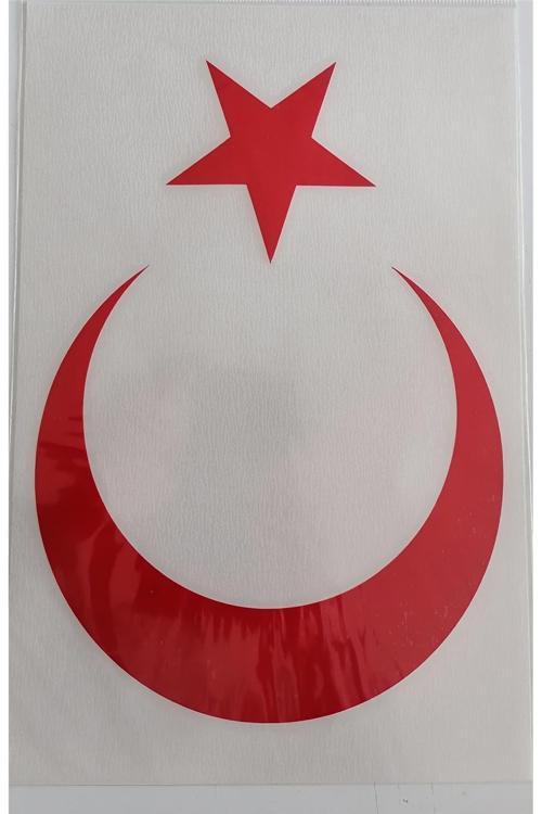 Türk Bayrağı Araba Çıkartması Sticker Kırmızı