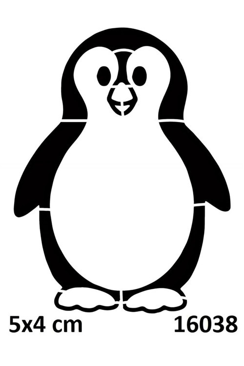 Sevimli Penguen Geçici Dövme Şablonu