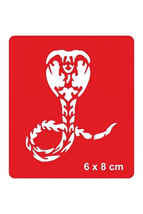 Kobra Yılan Tattoo Geçici Dövme Şablonları Kına Kalıpları