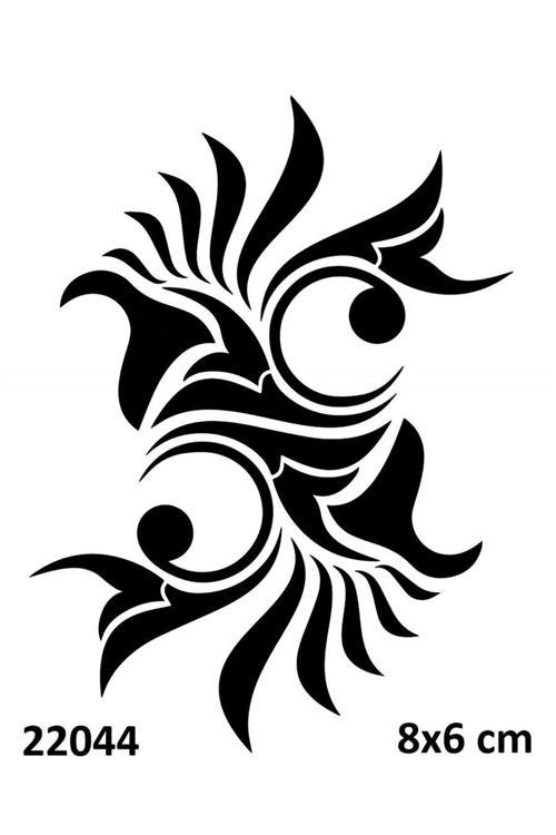 Tribal Sarmallar Geçici Dövme Şablonu Stencil Kalıp