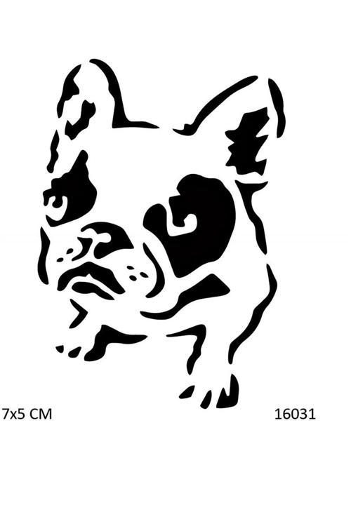 Pug Köpek Geçici Dövme Şablonu
