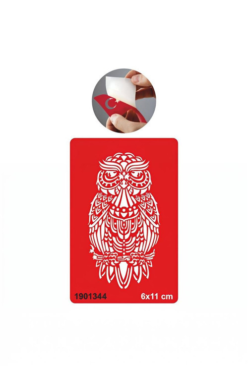Büyük Baykuş Tattoo Geçici Dövme Şablonları Kına Kalıpları