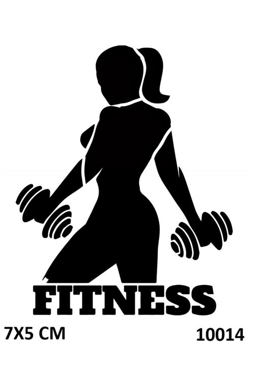 Fitness Sporcu Modeli Geçici Dövme Şablonu