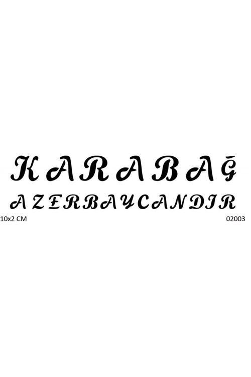 Karabağ Azerbaycandır Geçici Dövme Şablonu
