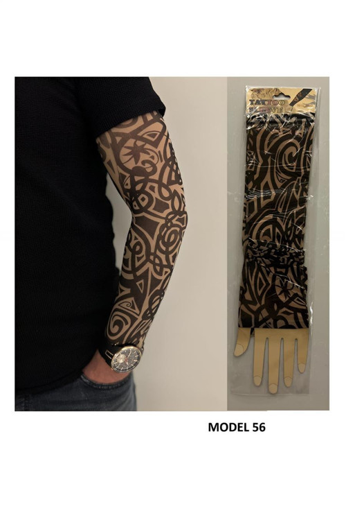 Giyilebilir Dövme Çift Kol 2 Adet Kol Çorap Dövmesi Sleeve tattoo Model56