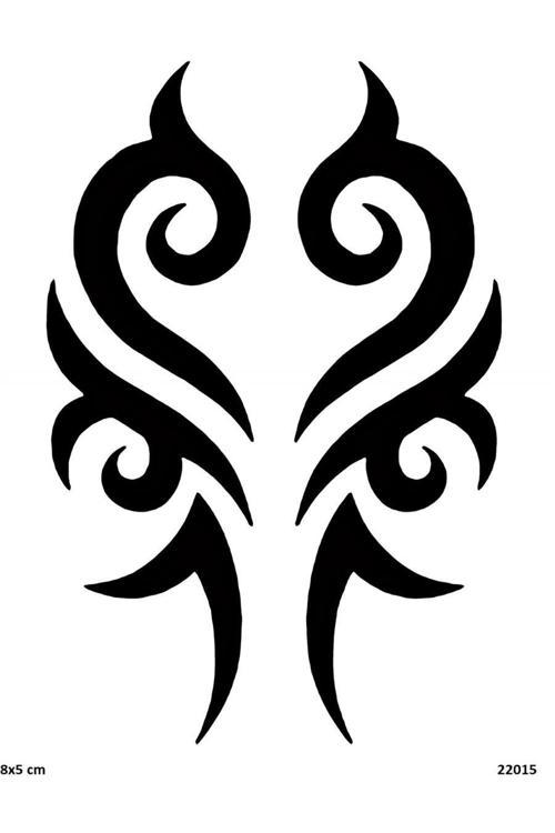 Tribal Gözler Geçici Dövme Şablonu