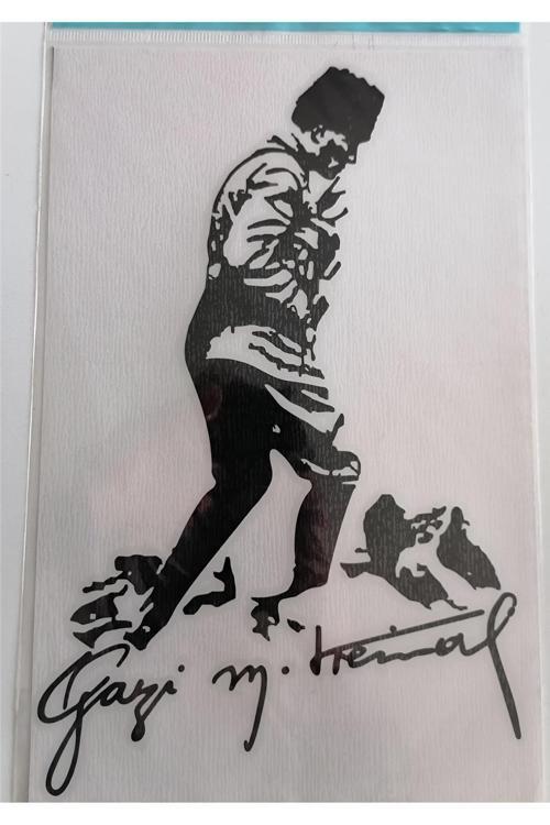 Atatürk Kocatepe Araba Çıkartması Sticker Siyah