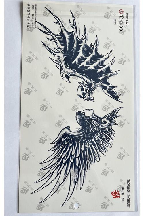 Büyük Boy Bel Göğüs Sırt İçin 28x15 cm GZXT-080 Yarı Kalıcı Geçici Dövme