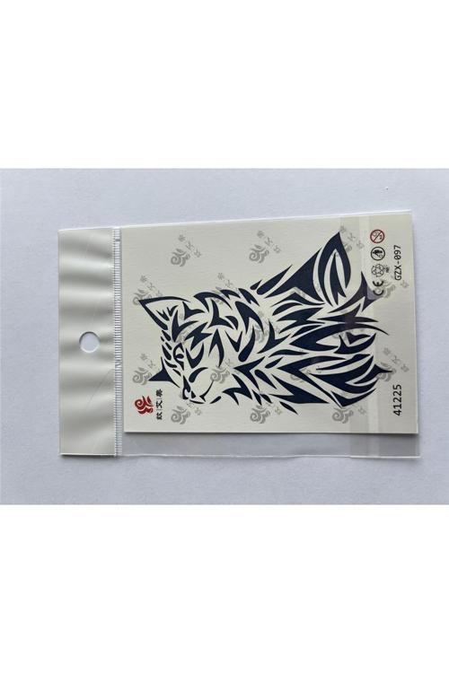 Kedi Minimal 11x8 cm Yarı Kalıcı Geçici Dövme Yapıştırma Dövme