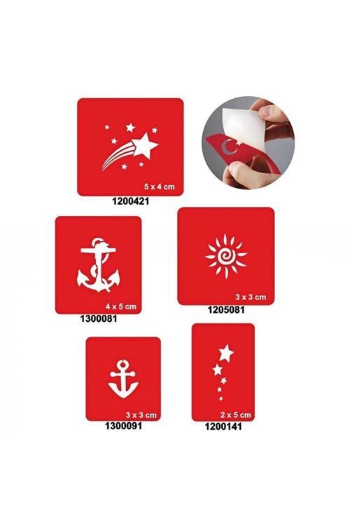Gökyüzü Herkesindir 5'li Set Geçici Dövme Kına Şablonu
