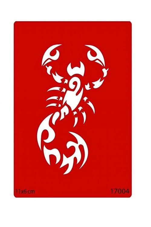 Tribal Akrep Geçici Dövme Şablonu