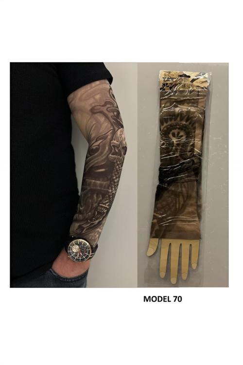 Giyilebilir Dövme Çift Kol 2 Adet Kol Çorap Dövmesi Sleeve tattoo Model70