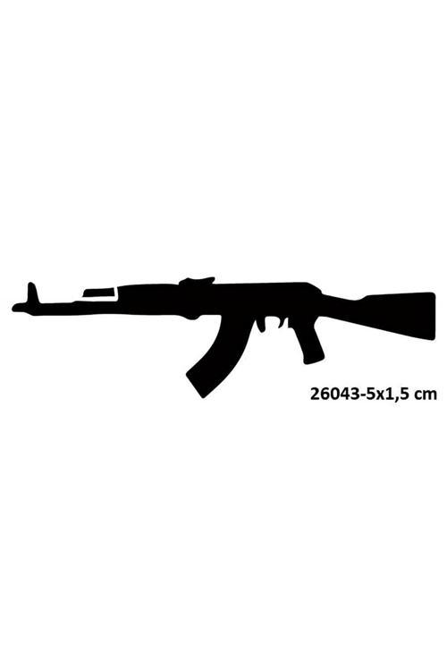 Minimal ak 47 keleş silah Geçici Dövme Şablonu