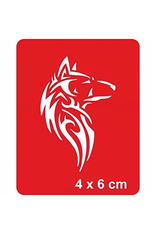 Asil Kurt  Tattoo Geçici Dövme Şablonları Kına Kalıpları