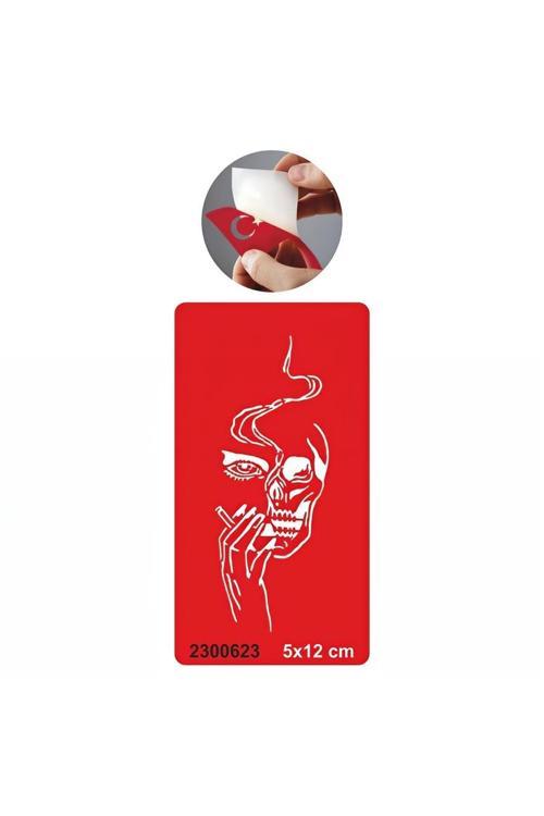 Tiryaki Kuru Kafa Tattoo Geçici Dövme Şablonları Kına Kalıpları
