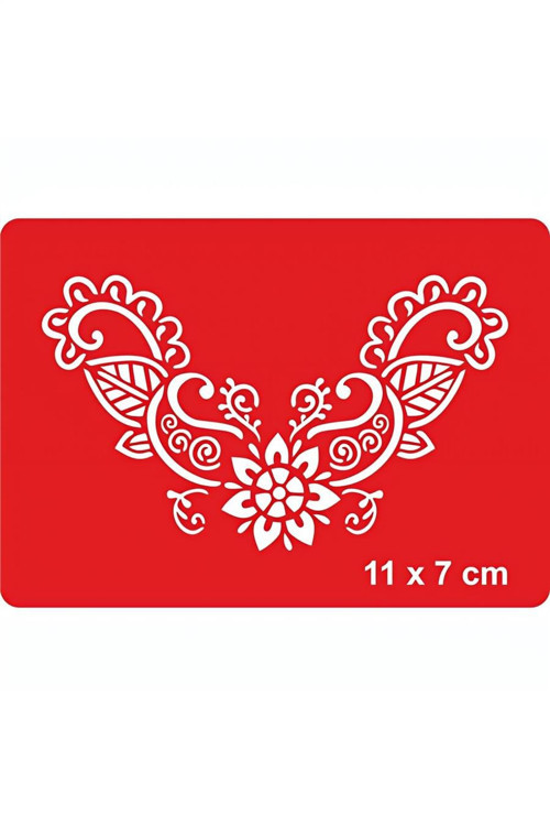 Dantel Motifi 258 Tattoo Geçici Dövme Şablonları Kına Kalıpları
