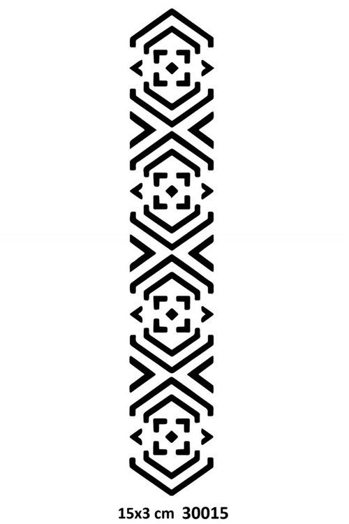 Geometrik Kol Şerit Dövmesi Geçici Dövme Deseni