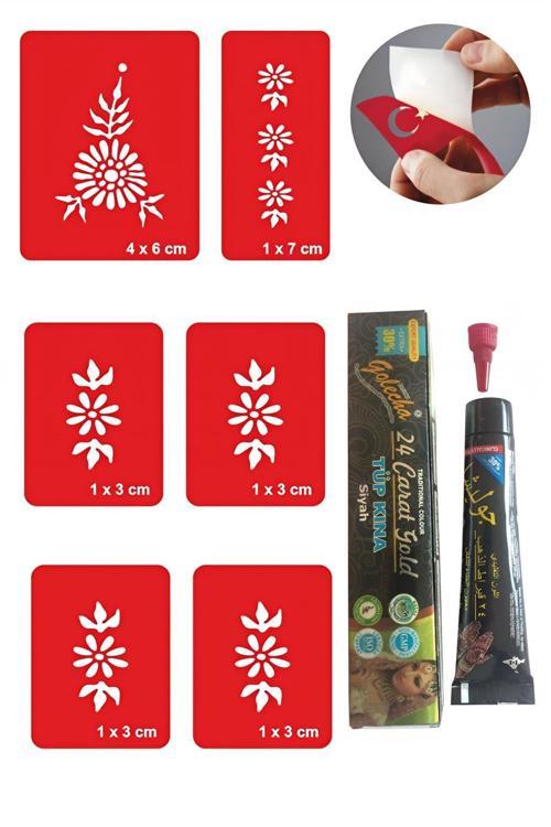 El Süsleme Hint Kınası ile Geçici Dövme Yapma Seti