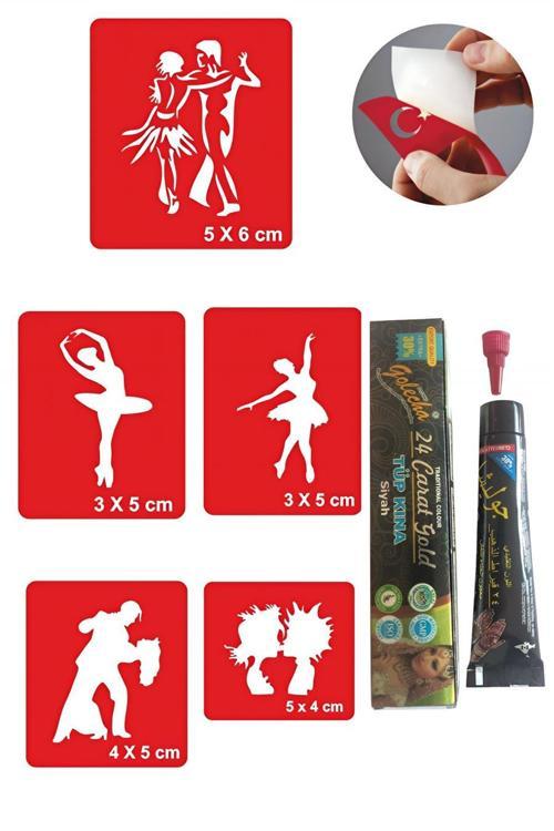 Tango Bale Desenleri Hint Kınası ile Geçici Dövme Yapma Seti