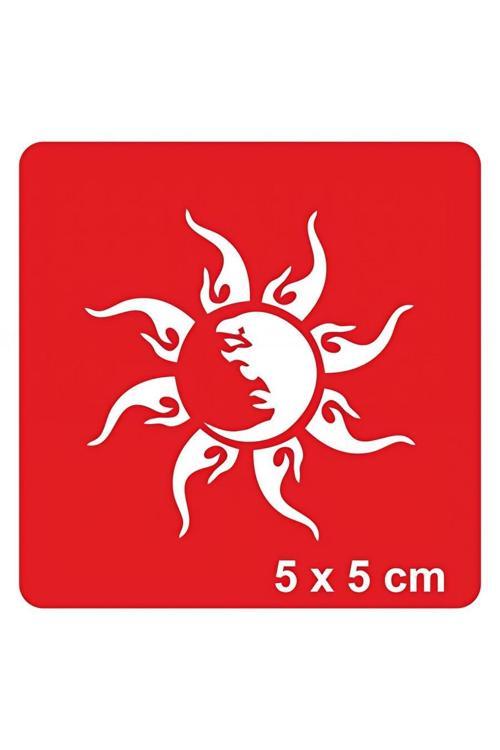 Güneş Tutulması Tattoo Geçici Dövme Şablonları Kına Kalıpları