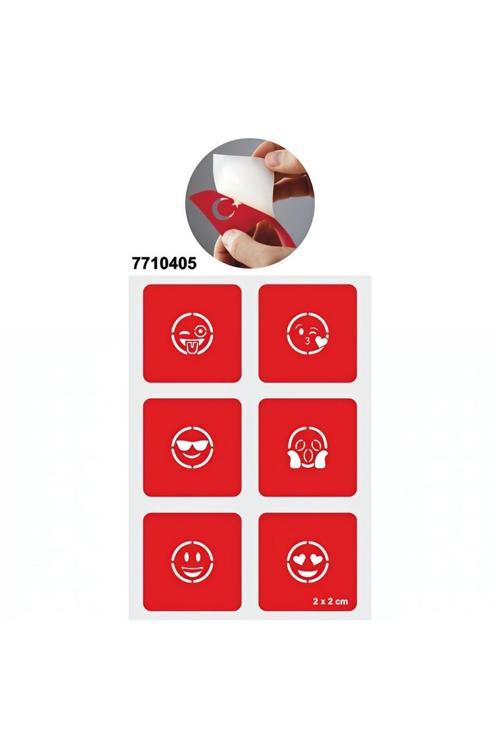 Sevimli Emojiler 5'li Set Geçici Dövme Kına Şablonu