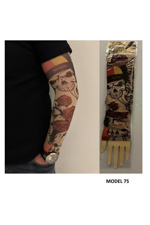 Giyilebilir Dövme Çift Kol 2 Adet Kol Çorap Dövmesi Sleeve tattoo Model75